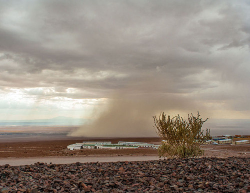 rain storm in the desert